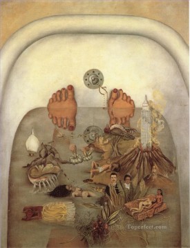 Frida Kahlo Painting - Lo que me dio el agua feminismo Frida Kahlo